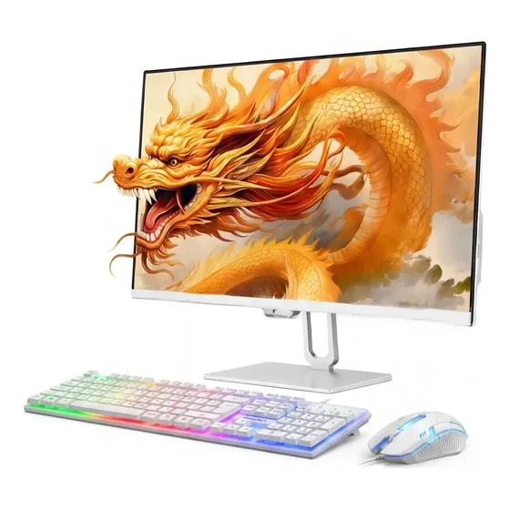 Imagem do Deasytech Computador All In One Camera Integrada 23 8 Intel Core I5 8gb Ssd 512gb Win10pro Com Teclado E Mouse Branco