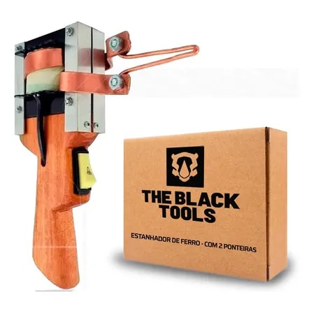 Imagem do Ferro De Solda Estanhador Profissional Pistola Madeira Envernizada 550w The Black Tools 127v