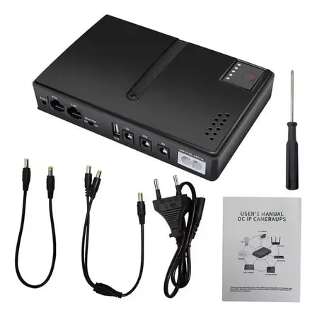 Imagem do Mini Nobreak Ups 20w Usb Tipo C Poe Roteador Fonte Backup Eu Sem Bateria