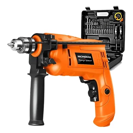 Imagem do Furadeira De Impacto Com Maleta 650w Mondial Fi Rh 01m Laranja 127v 60 Hz