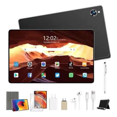 Imagem do Tablet Android 11 6 Polegadas Full Hd 12gb Ram 512gb 24mp 48mp Wifi 2 4 5g Com Capa Para Estudo E Trabalho Cor Preto Marca Hancdon
