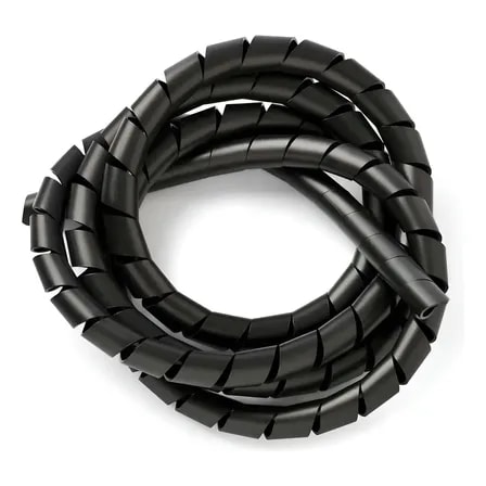 Imagem do Organizador De Fios Cabos Espiral 1 2 Informatica 10m 12 7mm Cor Preto