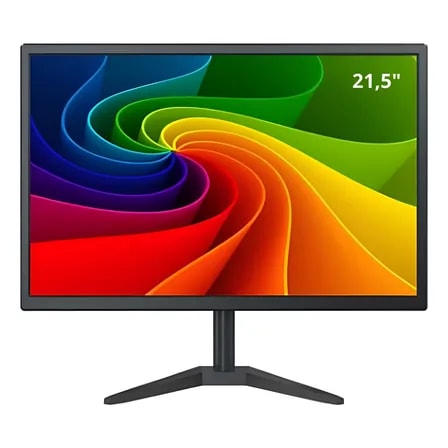 Imagem do Monitor 21 5 Brasuu 75hz Full Hd Vga Hdmi Preto Preto 127 220v