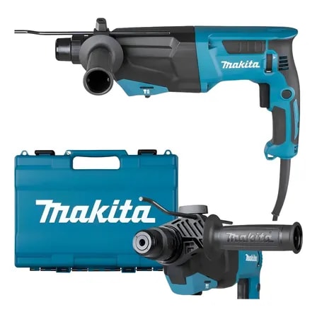 Imagem do Martelete Rompedor Makita Hr2670 Sds Plus 800w 220v Azul Turquesa 220v