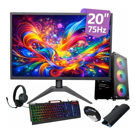 Imagem do Pc Gamer Completo Rx550 I5 3470 16gb Ssd 1tb Nvme Monitor 20 1 Tb 16 Gb Rx550