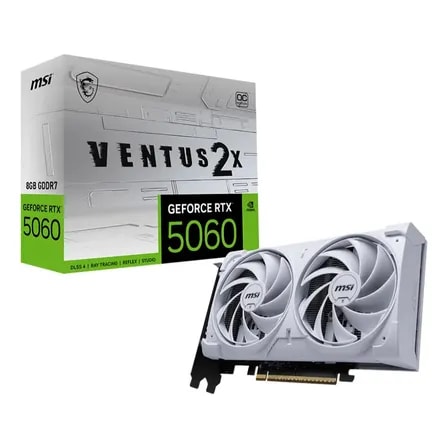 Imagem do Placa De Video Msi Geforce Rtx 5060 Ventus Oc White 2x 8gb
