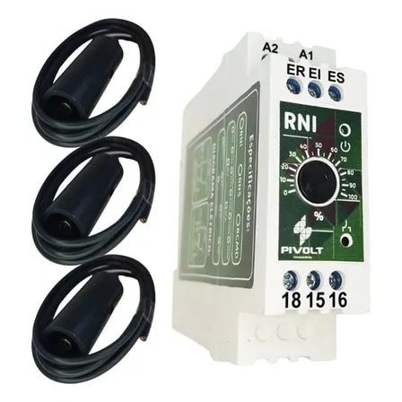 Imagem do Kit Rele Nivel Inferior Rni Pivolt 3 Eletrodos Pendulo 220v