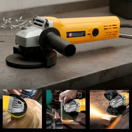Imagem do Esmerilhadeira Angular 780w 115mm Com Politriz E Lixadeira Amarelo 110v 50hz 60hz