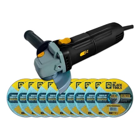 Imagem do Esmerilhadeira Angular Eletrica 4 1 2 710w Com Discos Preto 220v 60hz