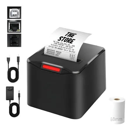Imagem do Impressora Termica Nao Fiscal 80mm Usb Rede C Guilhotina Preto 127 220v