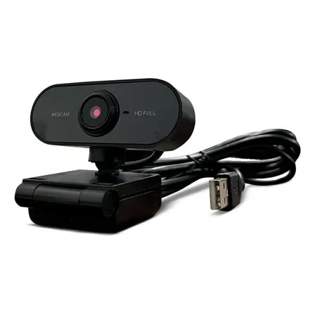 Imagem do Webcam Full Hd 1080p Kicool Usb Com Microfone E Rotacao 360 Preto