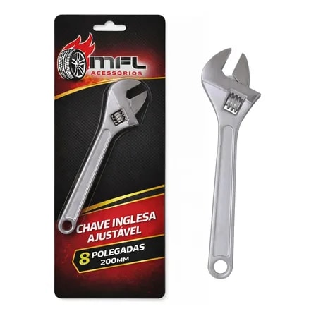 Imagem do Chave Inglesa Ajustavel 8 Polegada 200mm Aco Universal Mfl
