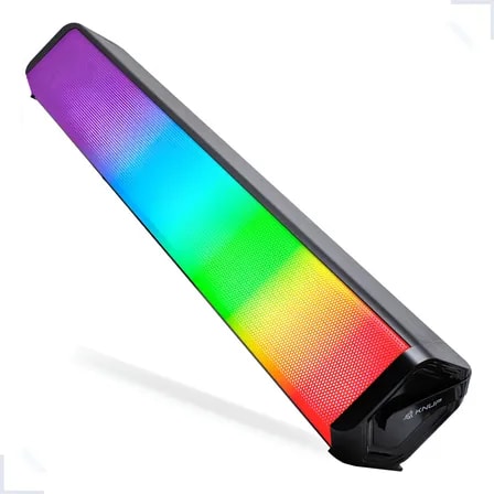 Imagem do Soundbar Gamer Led Rgb Caixinha Som Home Usb P2 Note Pc E Tv Preto 127 220v