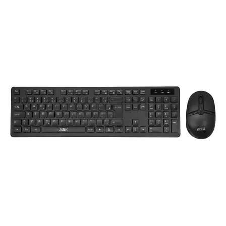 Imagem do Kit Teclado E Mouse Sem Fio Aitek 2 4g 1600 Dpi Ergonomico Preto