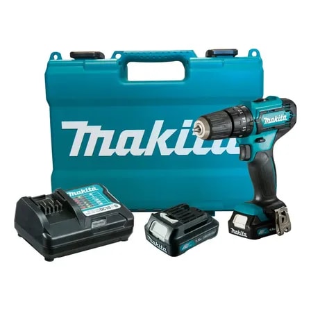 Imagem do Furadeira Parafusadeira Impacto 12v 2bat Hp333dwye Makita Azul Turquesa