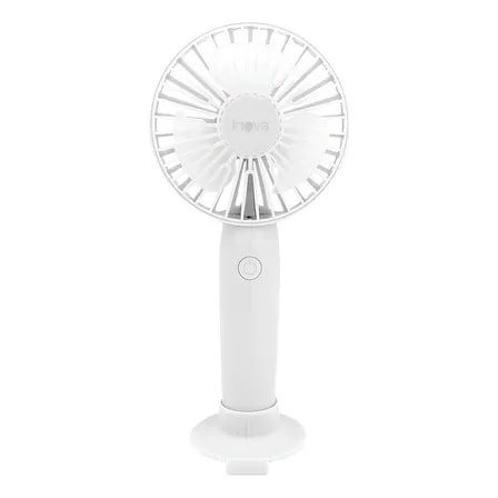 Imagem do Mini Ventilador Portatil De Mao Com Suporte Celular Branco Branco