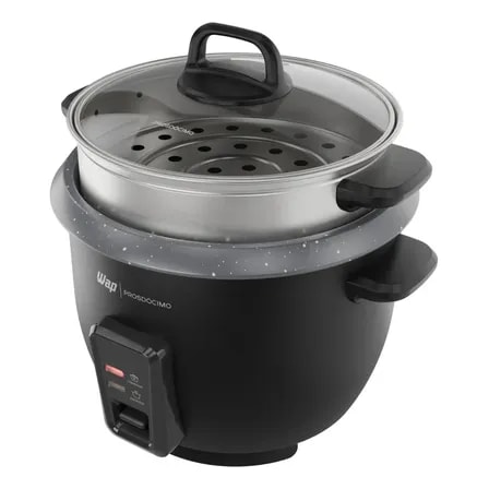 Imagem do Panela De Arroz Eletrica Wap Wrc1000 2 Em 1 Potencia 400w Preto 60 Hz 220v