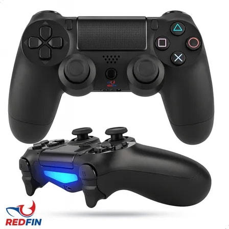 Imagem do Controle Sem Fio Joystick Para Ps4 Pc E Smart Tv C Bluetooth E Vibracao Tv Samsung P4 Ps 4 Dual Shock Manete Pc Preto