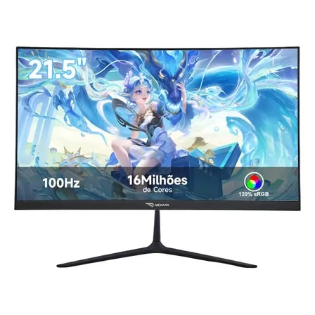Imagem do Monitor 21 5 Polegadas 100hz Va Tela Full Hd 1920x1080 Cor Preto 127 220v