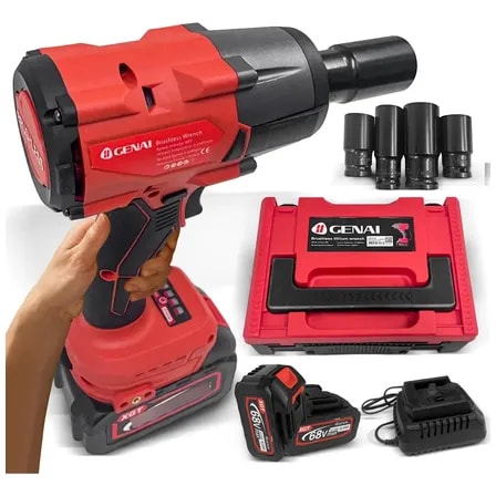 Imagem do 68v Parafusadeira Furadeira Impacto Solta Pneu Camiao 1000nm Vermelho 127 220v 50 Hz 60 Hz