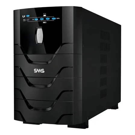 Imagem do No Break Sms Power Vision Upv 3000 Bi 27737 3000va Entrada De 127 220v E Saida De 127v Preto