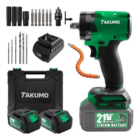 Imagem do Chave De Impacto 3 Em 1 2bateria Sem Fio Verde Parafusadeira Verde 127 220v 60hz