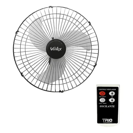 Imagem do Ventilador Parede 50cm Bivolt Tex5 210w Controle Remoto 50 Cm 60hz Preto 127 220v Plastico 3