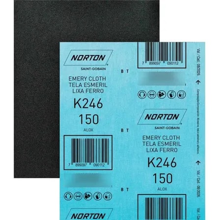 Imagem do Lixa Ferro Norton Grao 150 Pacote 25 Folhas K246 150 150 150