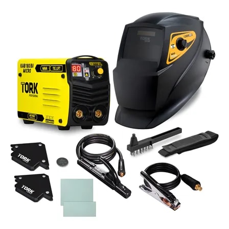 Imagem do Maquina Solda Inversora 180a Bivolt Kab180 7180 Tork Masca Amarelo 110v 220v Bivolt Mma Tig Lift