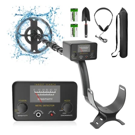 Imagem do Detector De Metal E Ouro Prova De Agua Com Fones Ouvido E Pa Preto