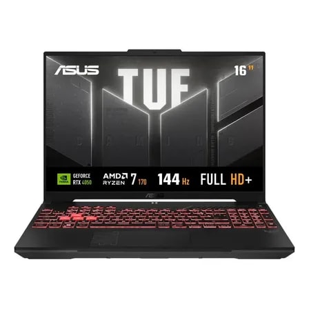 Imagem do Notebook Gamer Asus Tuf Gaming A16 Amd Ryzen 7 Rtx 4050 16gb Ram 512gb Ssd Linux Keepos Tela 16 Ips 144hz Mecha Gray Fa607nuq Rl167