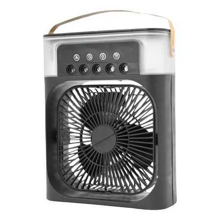 Imagem do Ventilador De Mesa Generica Mini Climatizador Usb Com Luz Led E Umidificador