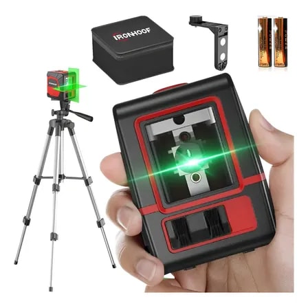 Imagem do Nivel Laser 2 Linhas Tripe 360 Graus Verde 20m