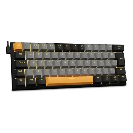 Imagem do E Yooso Z11 Teclado Para Jogos Com Fio Com Layout Brasileiro Cinza Preto Portugues Brasil