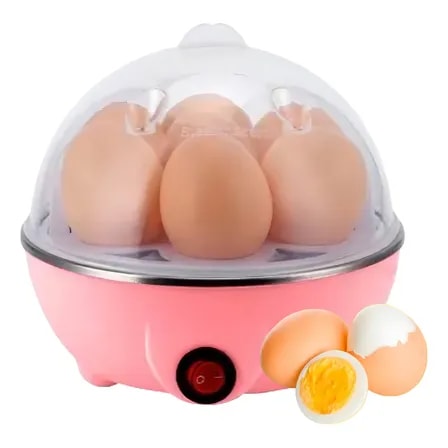 Imagem do Cozedor De Ovos Eletrico Starhouse Ys 203 Rosa 350w Inox Capacidade 7 Ovos Cozedor Ovos Rosa 127v 60hz