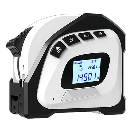Imagem do Trena A Laser Qfun 40m Com Fita Metrica 5m Alta Precisao Recarregavel Usb E Tela Lcd Pitagorico Area Volume Ft Ft In In M Para Projetos De Faca Voce Mesmo Construcao E Design De Interiores