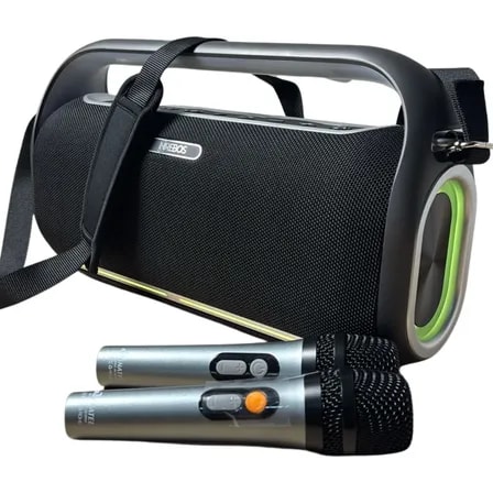 Imagem do Caixa De Som Hrebos 220w Bluetooth Portatil Rgb Prova D Agua Preto 127 220v