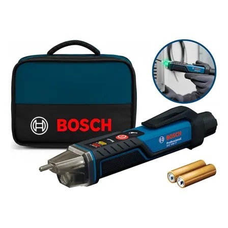 Imagem do Detector Tensao Bosch Com Alerta Sonoro Luminoso E Bolsa Azul