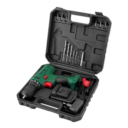 Imagem do Parafusadeira Furadeira A Bateria Dwt Pfd120 Bivolt Maleta Cor Verde Escuro