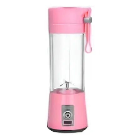 Imagem do Mini Liquidificador Portatil Usb Recarregavel Rosa Garrafa Mixer 380ml
