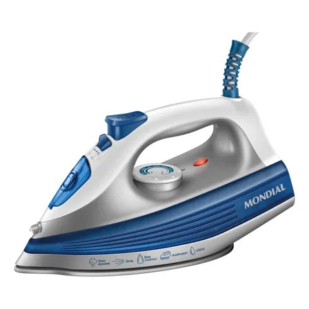 Imagem do Ferro A Vapor Mondial 1200w Fvn 01 Bl Azul 127v