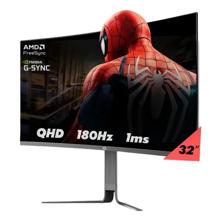 Imagem do Monitor Gamer Curvo 32 Qhd 180hz 1ms Hdr Display Port Nf E Quad Hd Preto 127 220v