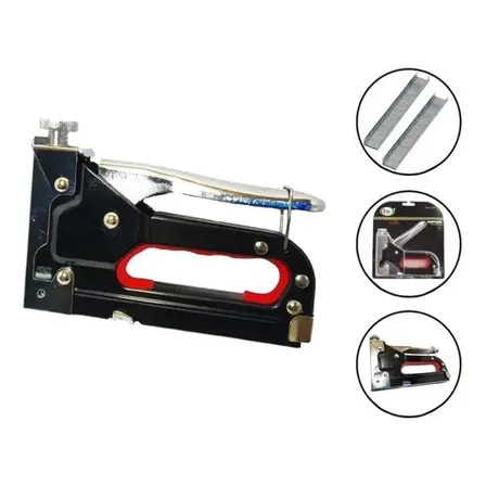 Imagem do Grampeador Manual Idea Profissional Aco Tapecaria Preto 100 Grampos