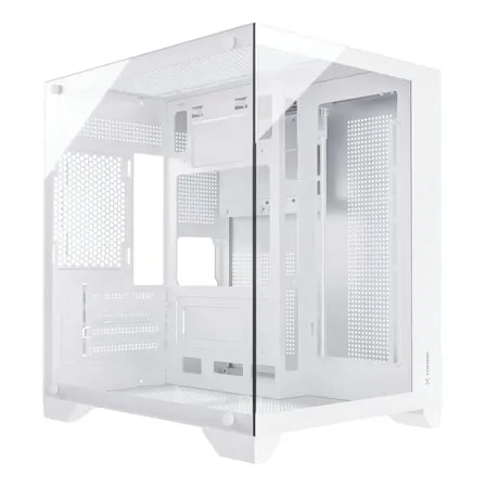Imagem do Gabinete Gamer Fortrek Clarity Branco Cube Vidro Temperado 7 Fans