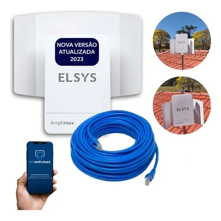 Imagem do Antena Amplimax Fit 3g 4g Internet Rural 20m De Cabo Rj45