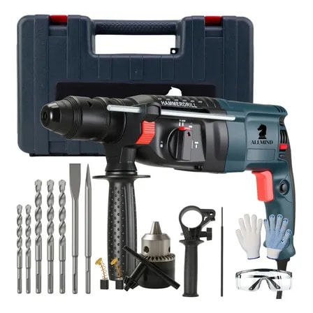 Imagem do Martelete Furadeira Allmind 1200w Kamare Sds Plus Impacto 5kg Azul 127v