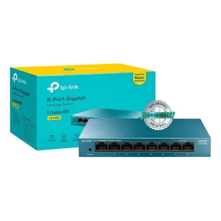 Imagem do Switch De Mesa Gigabit Tp Link Ls108g 8 Portas 10 100 1000