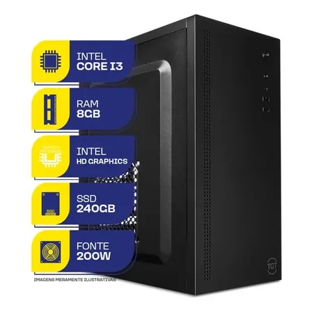 Imagem do Pc Home Mcl Intel Core I3 8gb De Ram Ssd 240gb 240 Gb 8 Gb Intel Hd Graphics
