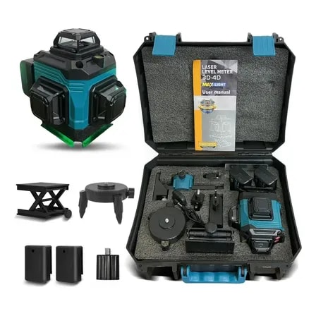 Imagem do Nivel Laser Verde 16 Linhas 4d Profissional Com 2 Baterias