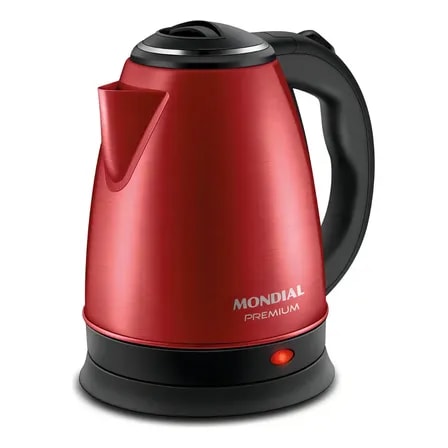 Imagem do Chaleira Eletrica Premium Mondial 1200w Ce 06 R Vermelho 127v